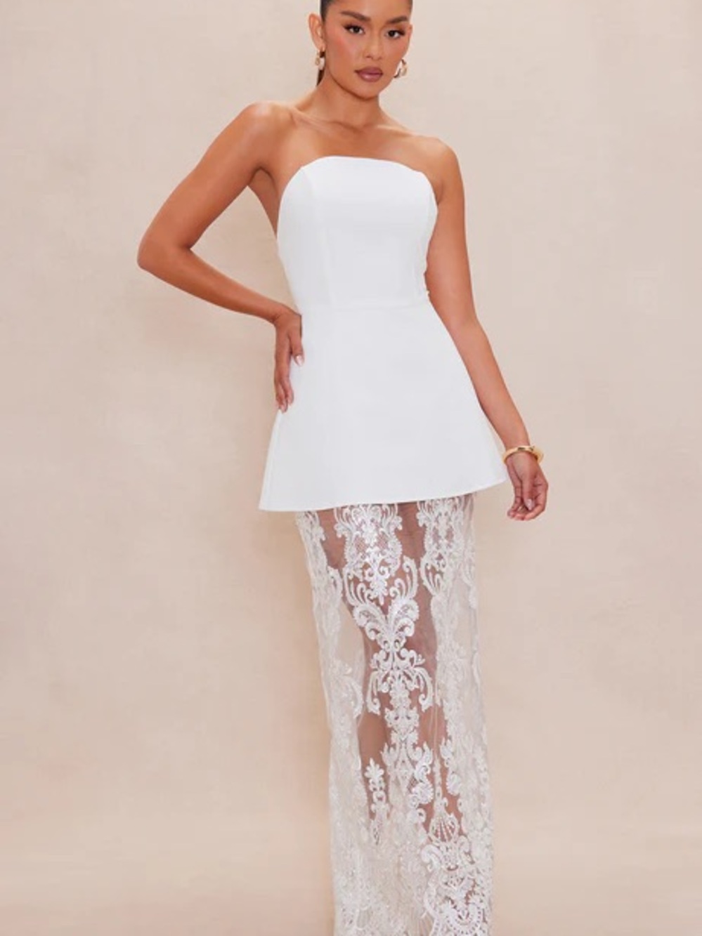 Sarah Embroidered Maxi Dress - White